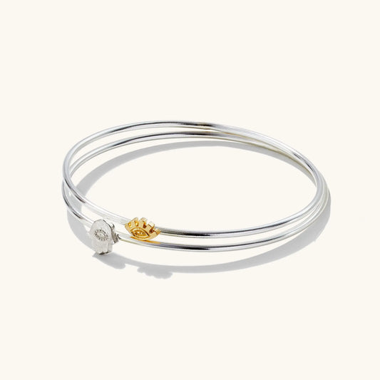 Evil Eye & Hamsa Bangle Silver Soremi Jewellery