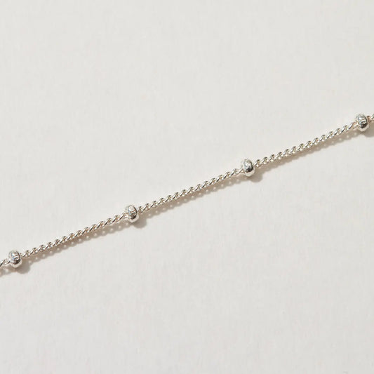 Minimalist Bead Chain Necklace Silver Soremi Jewellery