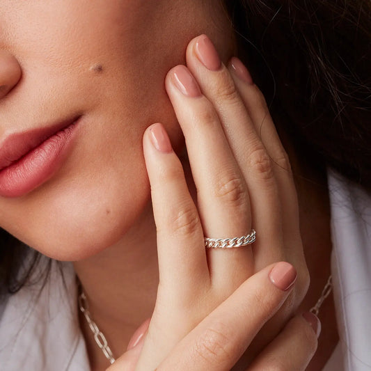 Sterling Silver Chain Ring Soremi Jewellery