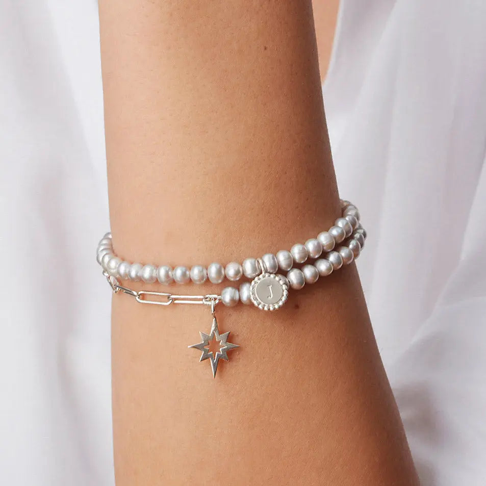 Personalised Pearl Initial Bracelet Soremi Jewellery