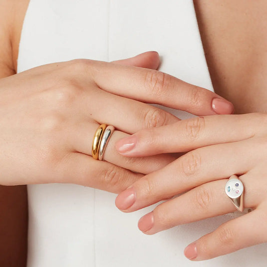 Dome Ring in Sterling Silver or Gold Vermeil Soremi Jewellery