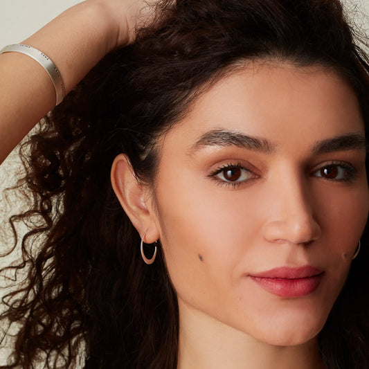 Silver Oval Hoop Earrings Soremi Jewellery