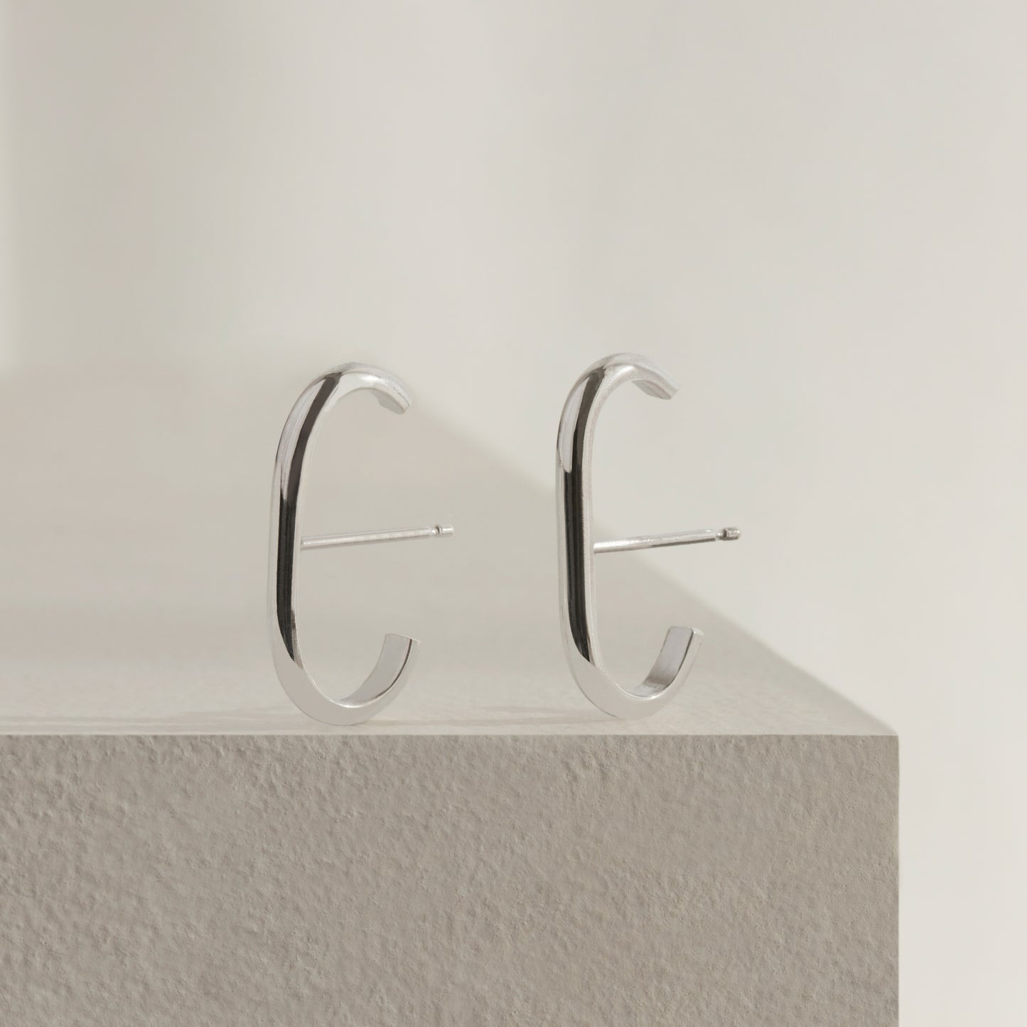 A pair of our sterling silver cuff earrings.