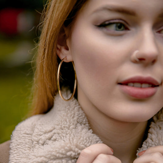 Classic Gold Vermeil Hoop Earrings Soremi Jewellery