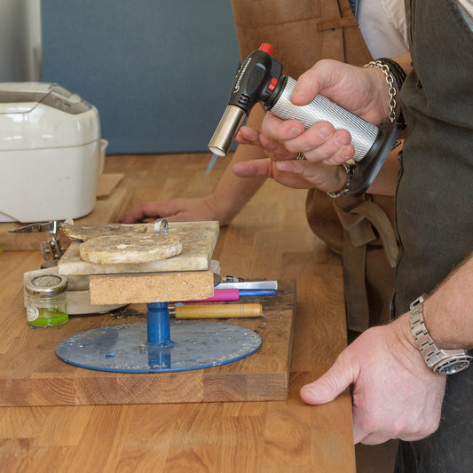 Silver Textured Wide Band Ring Making Workshop in Leeds in Horsforth, West Yorkshire