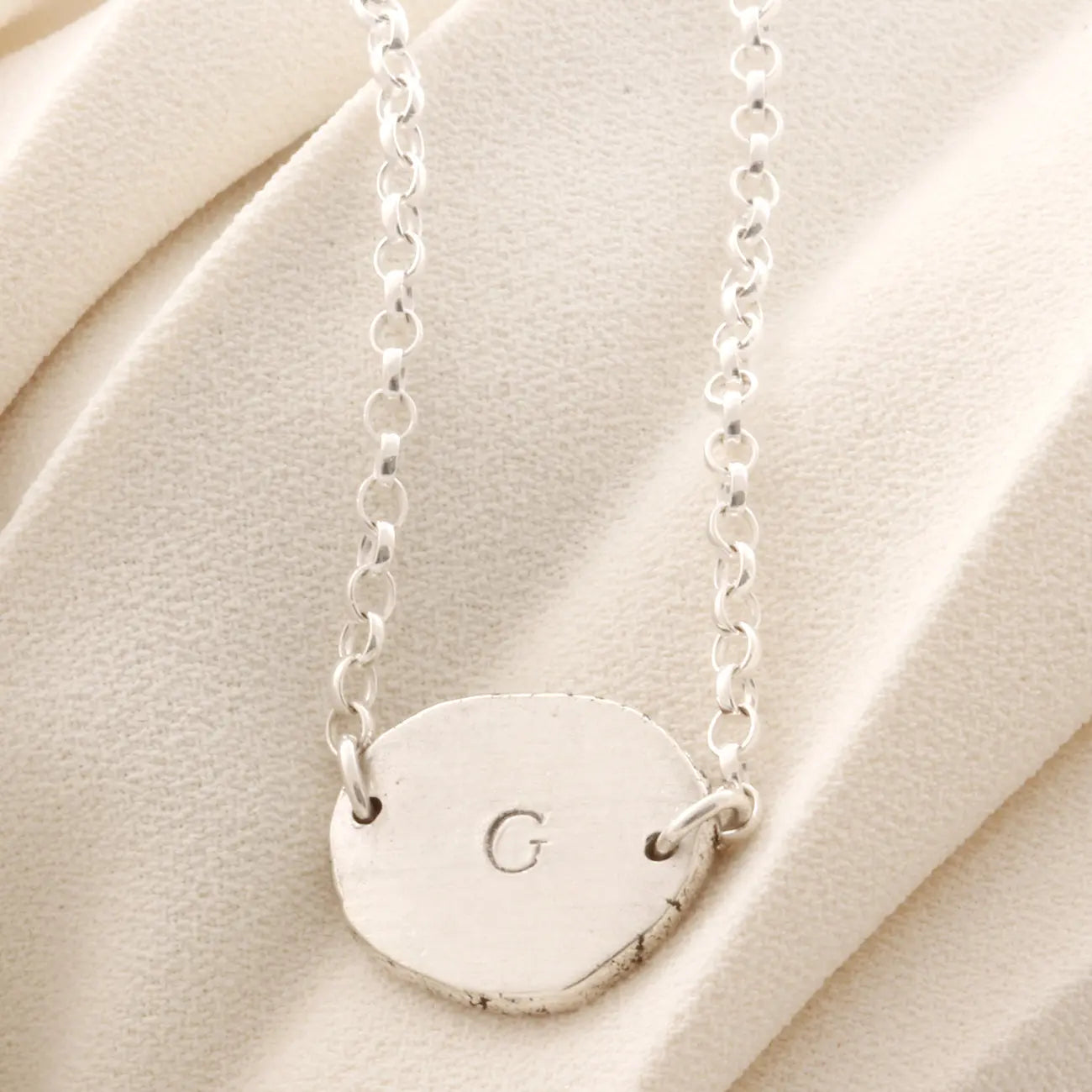 Adjustable Choker Initial Necklace Silver Soremi Jewellery