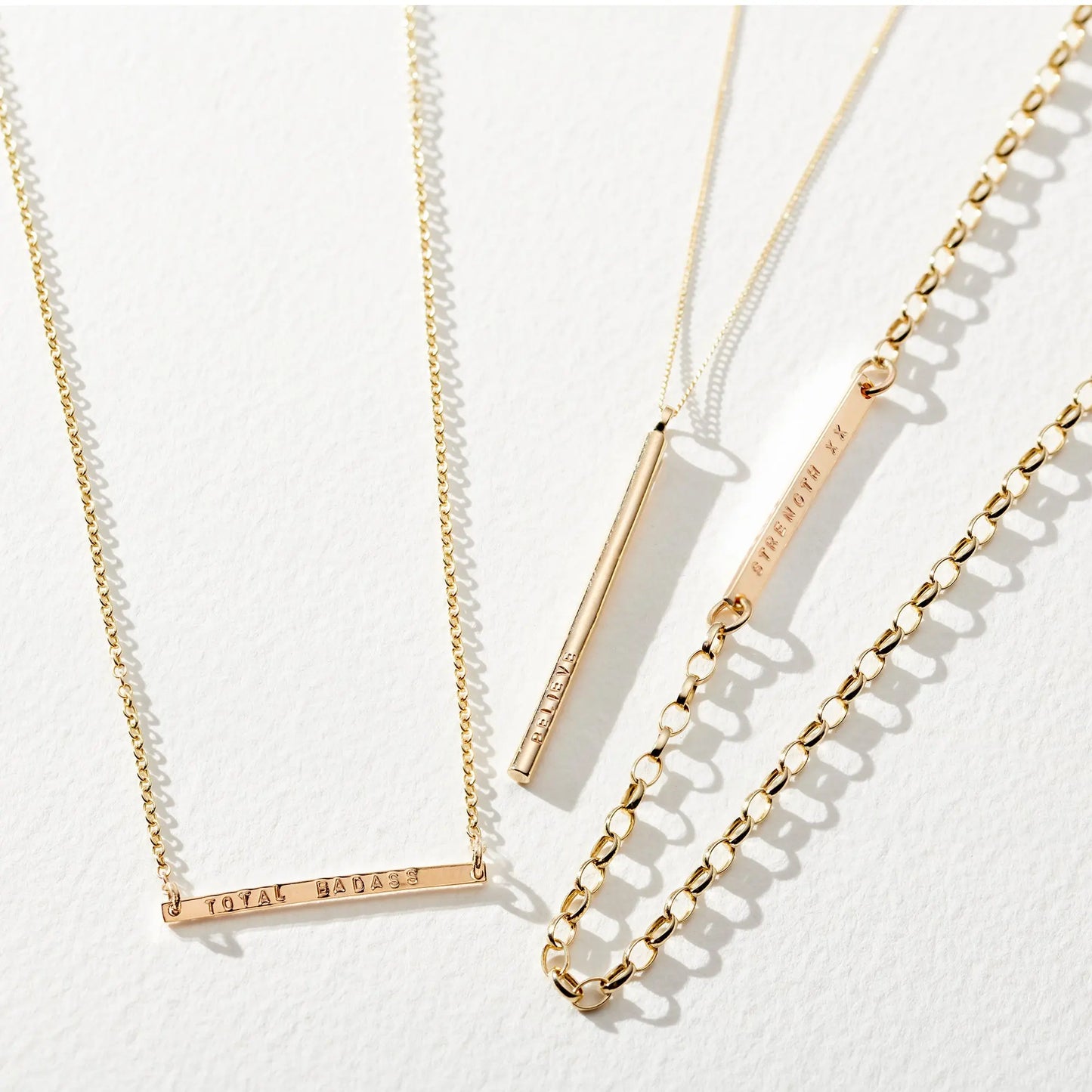Personalised Solid 9ct Gold Necklace Chain Soremi Jewellery