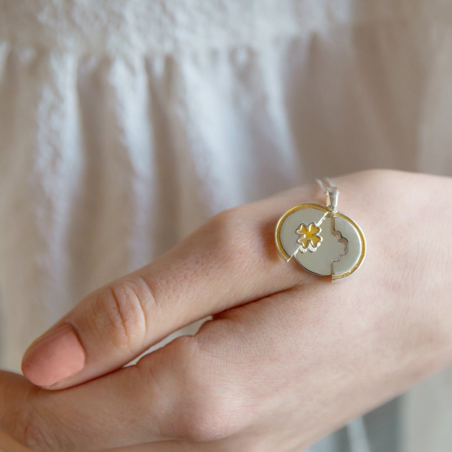 Peekaboo Silver & Gold Lucky Charm Lockets