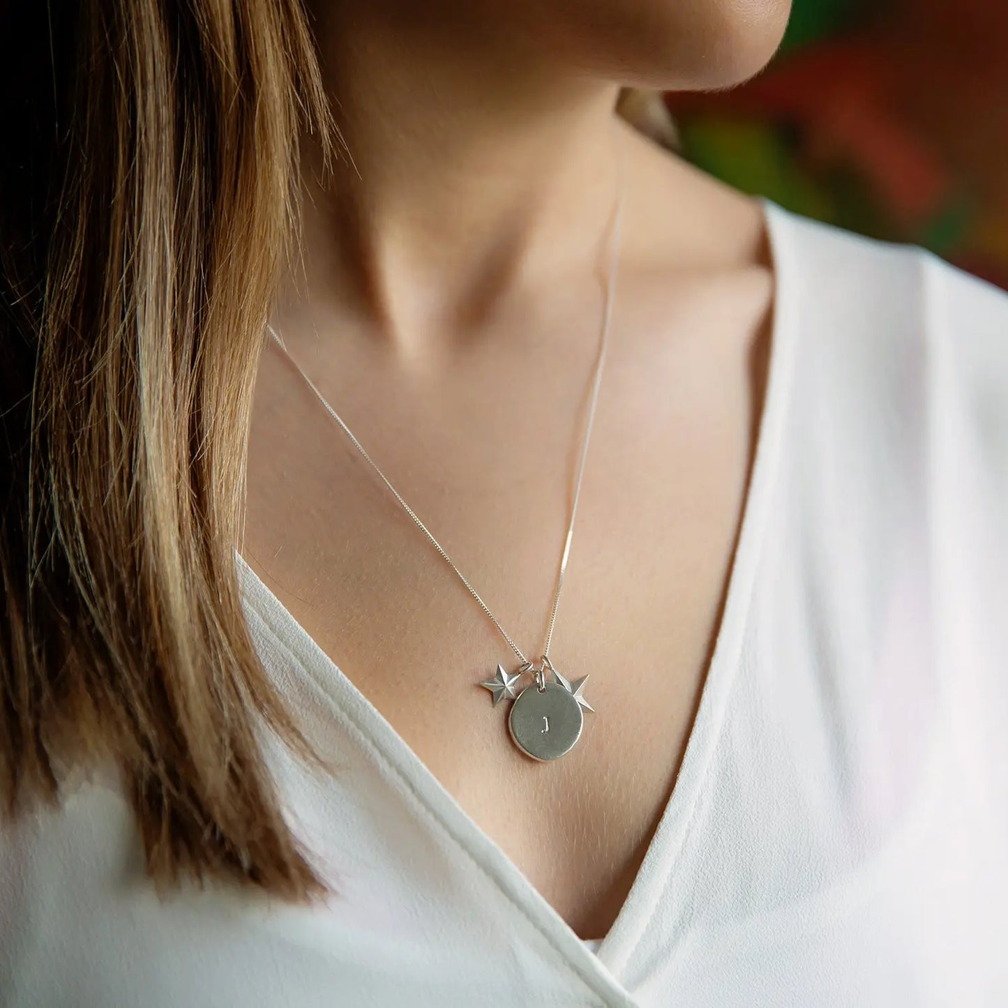 Personalised Star Disc Nugget Necklace Soremi Jewellery