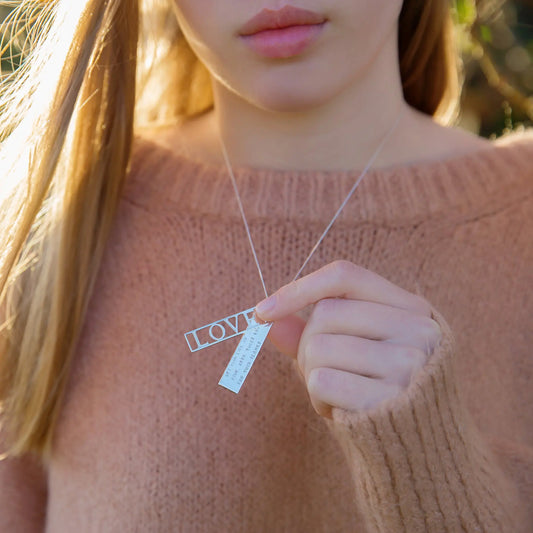 Personalised LOVE Mantra Necklace Soremi Jewellery