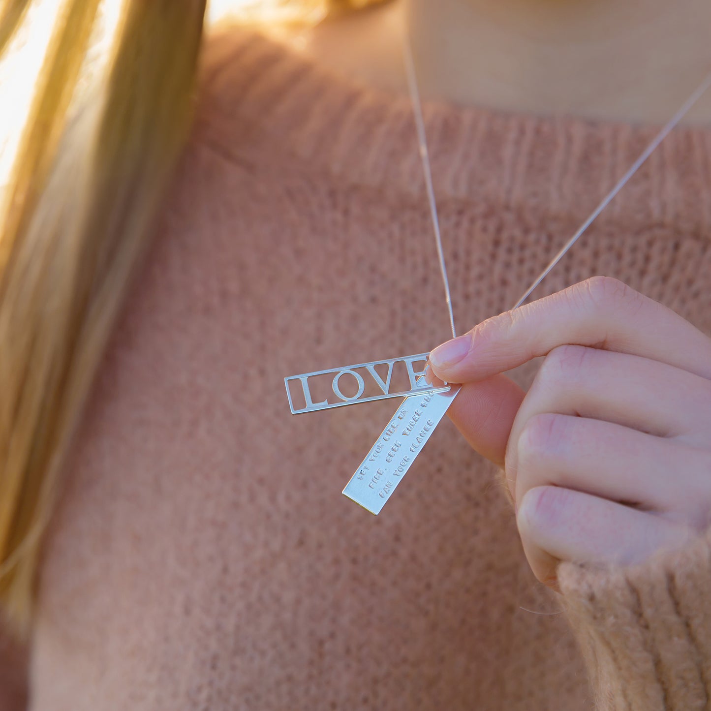 Personalised LOVE Mantra Necklace