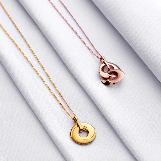 Mobius Infinity Personalised Gold Locket Pendant Soremi Jewellery