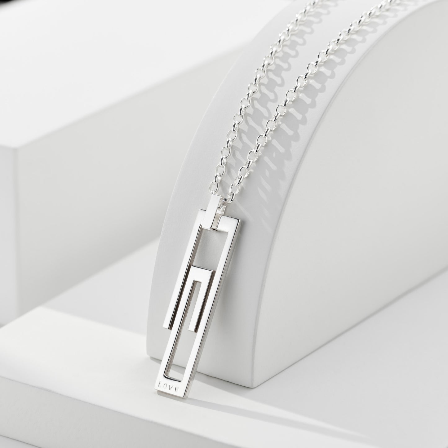 Personalised Silver Paperclip Necklace