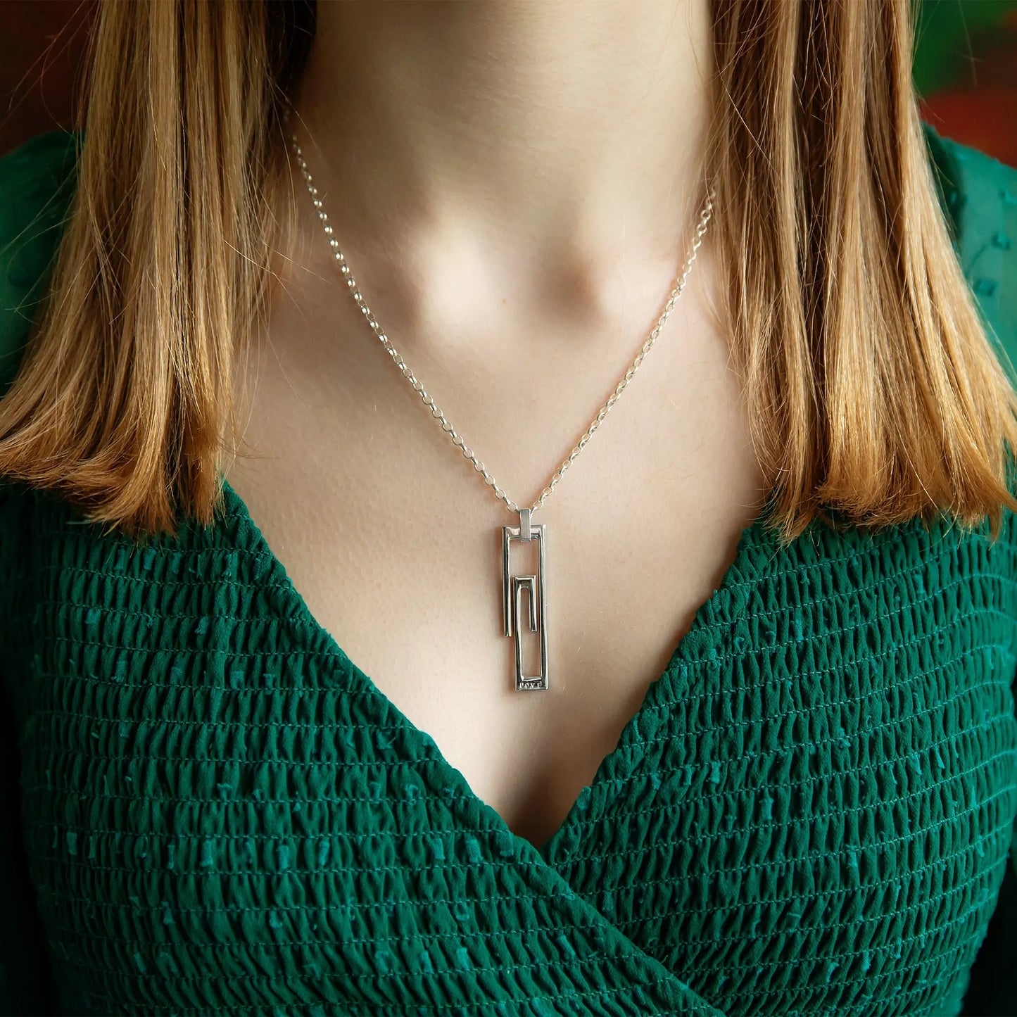 Personalised Silver Paperclip Necklace Soremi Jewellery