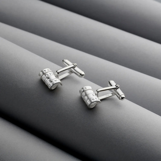 Silver Personalised Scroll Cufflinks Soremi Jewellery