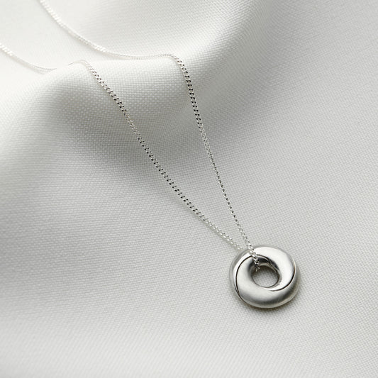 Silver Mobius Infinity Personalised Necklace