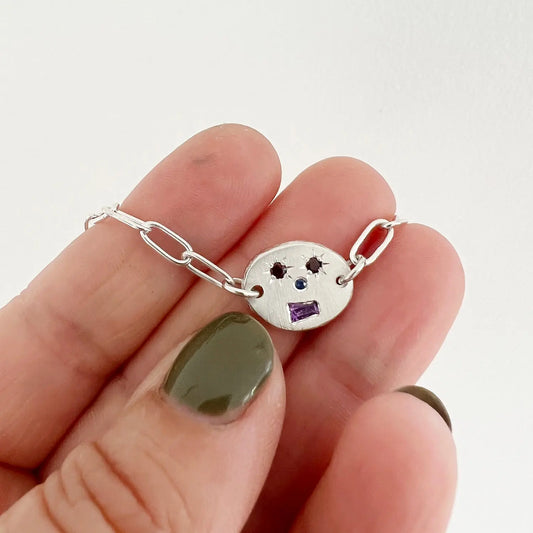 Gemstone Face Nugget Bracelet Soremi Jewellery