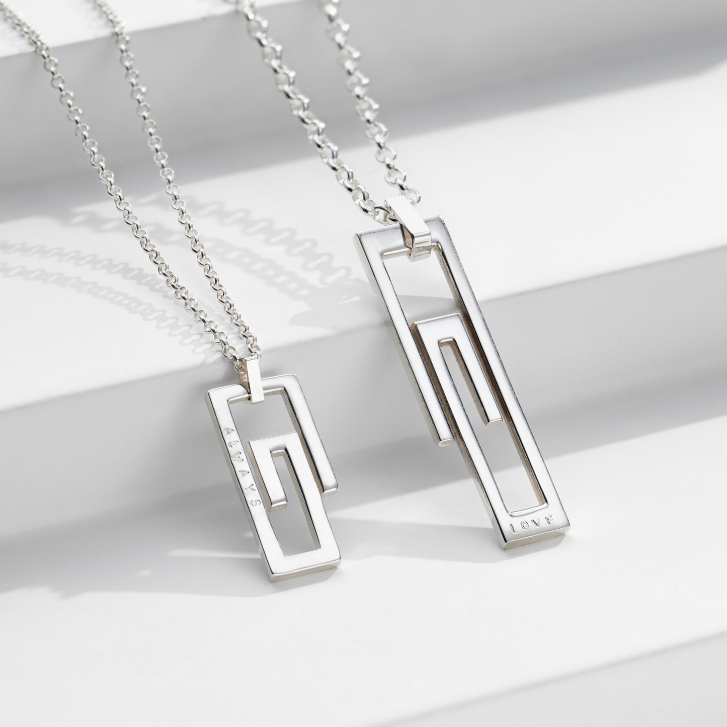 Personalised Silver Small Paperclip Necklace