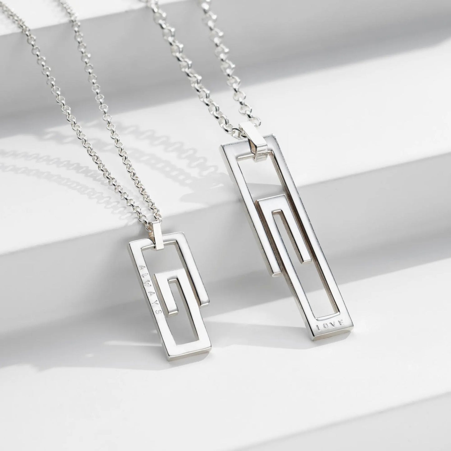 Personalised Silver Small Paperclip Necklace Soremi Jewellery