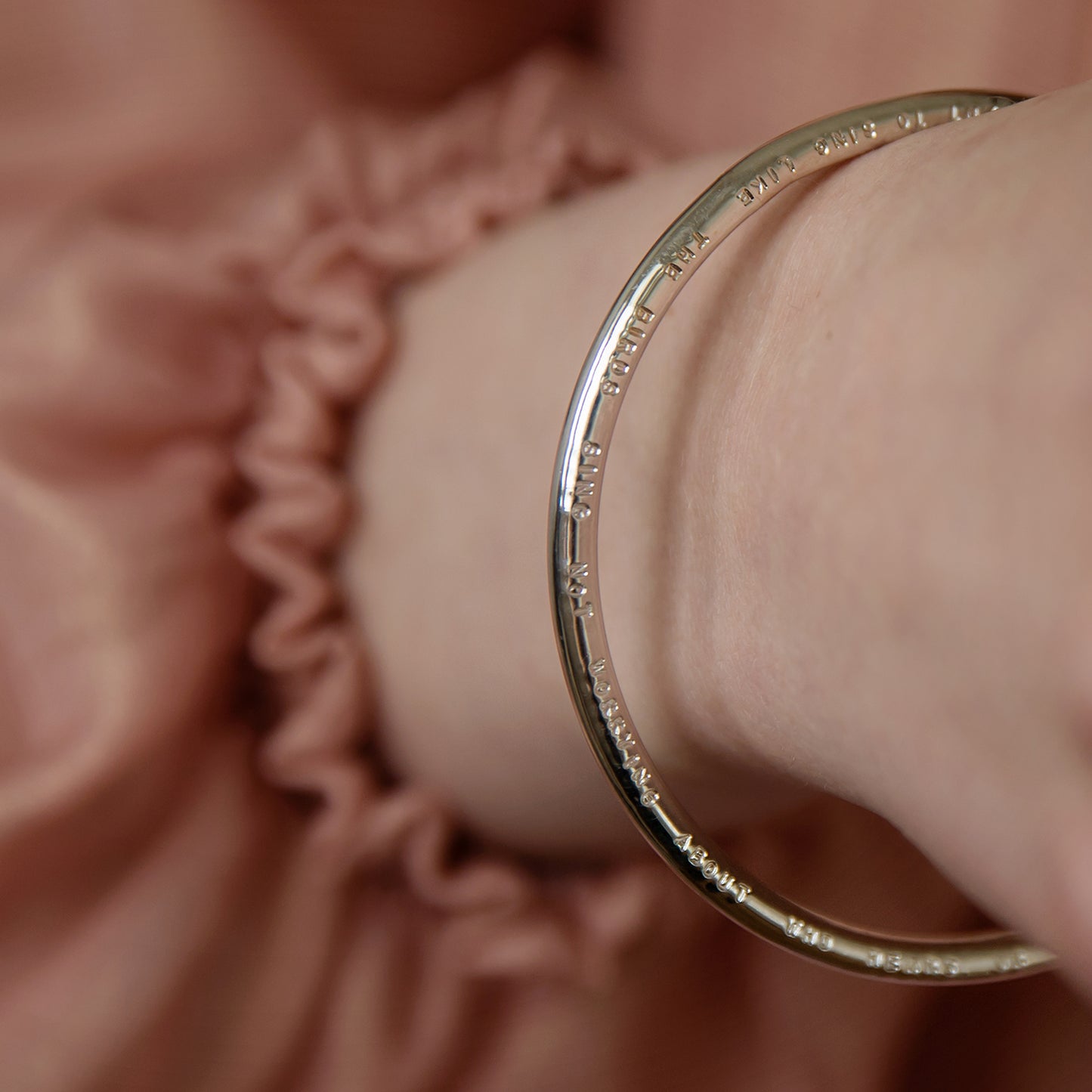 Classic Personalised Sterling Silver Chunky Bangle