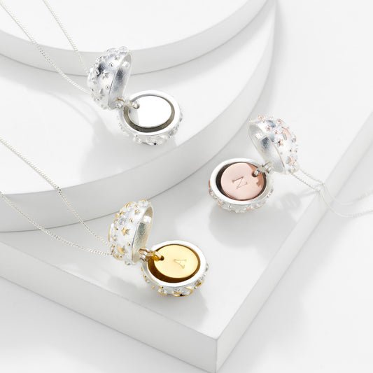 Personalised Starry Night Locket Necklace