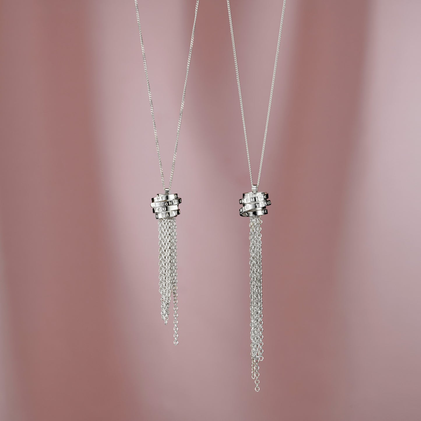 Personalised Scroll Cascade Necklace