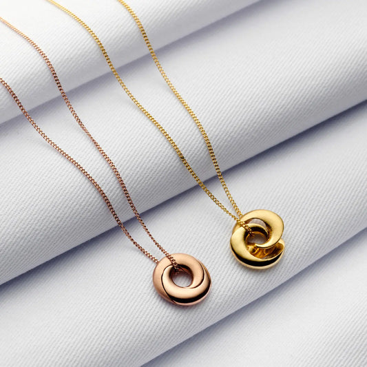 Mobius Infinity Personalised 9ct Gold Necklace Soremi Jewellery