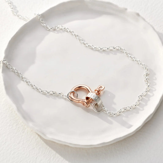 Personalised Small Gold Shackle Necklace Soremi Jewellery