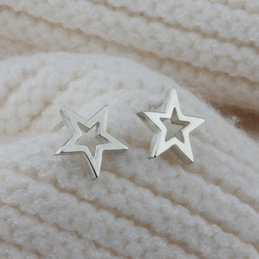 Sterling Silver Star Stud Earrings Soremi Jewellery