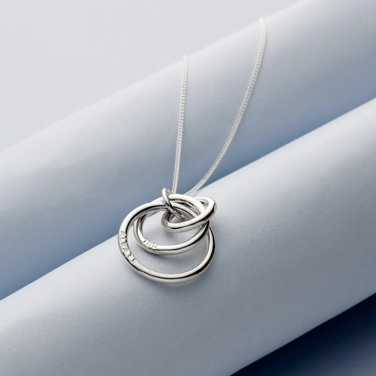 Personalised Three Russian Rings Necklace Soremi Jewellery