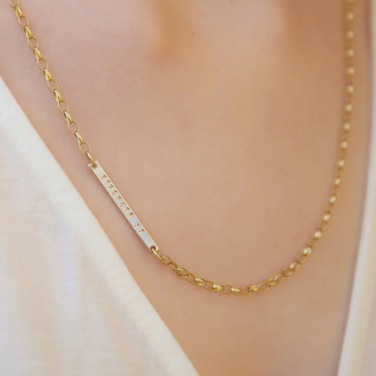 Personalised Solid 9ct Gold Necklace Chain Soremi Jewellery