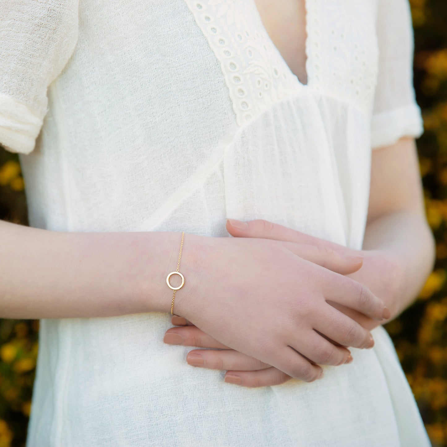 9ct Yellow Gold Circle Bracelet