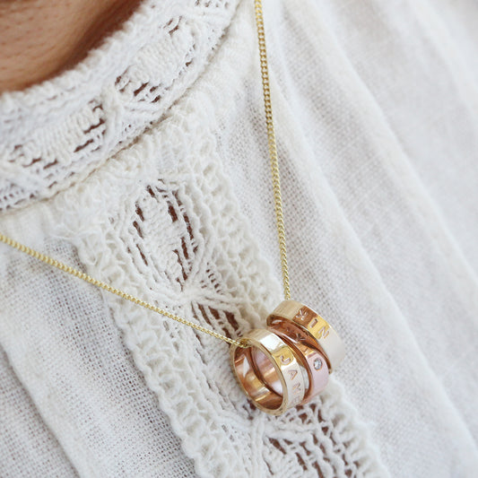 Personalised Gold Hoop Necklace