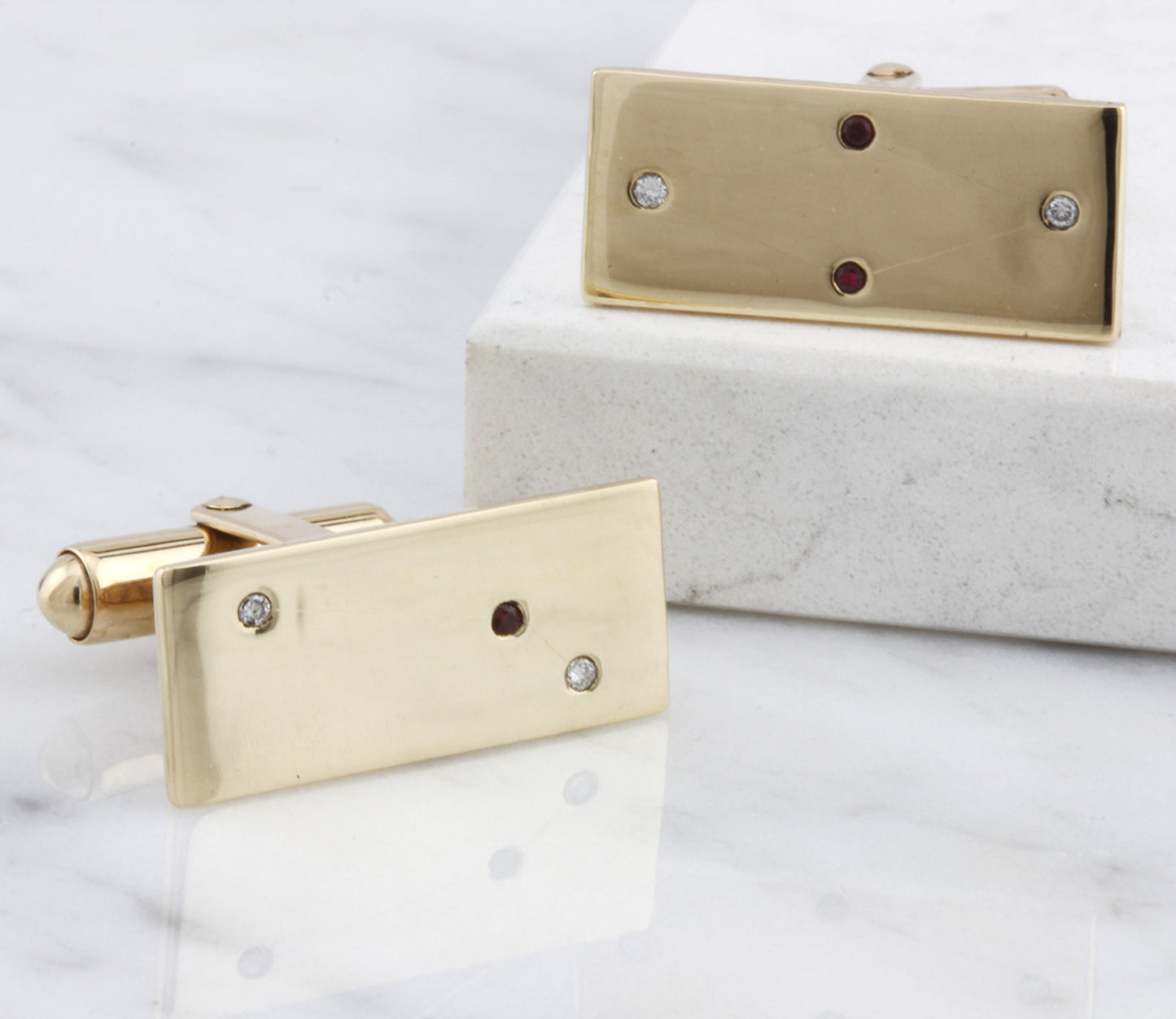 Sterling Silver & 9ct Yellow Gold Star Sign Constellation Cufflinks