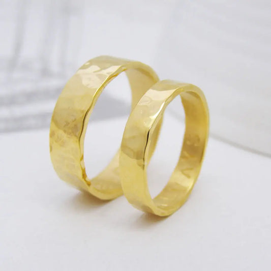 9ct Gold Personalised Matching Couples Ring Soremi Jewellery