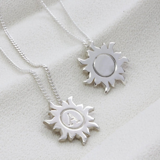Personalised Initial Sun Necklace Soremi Jewellery