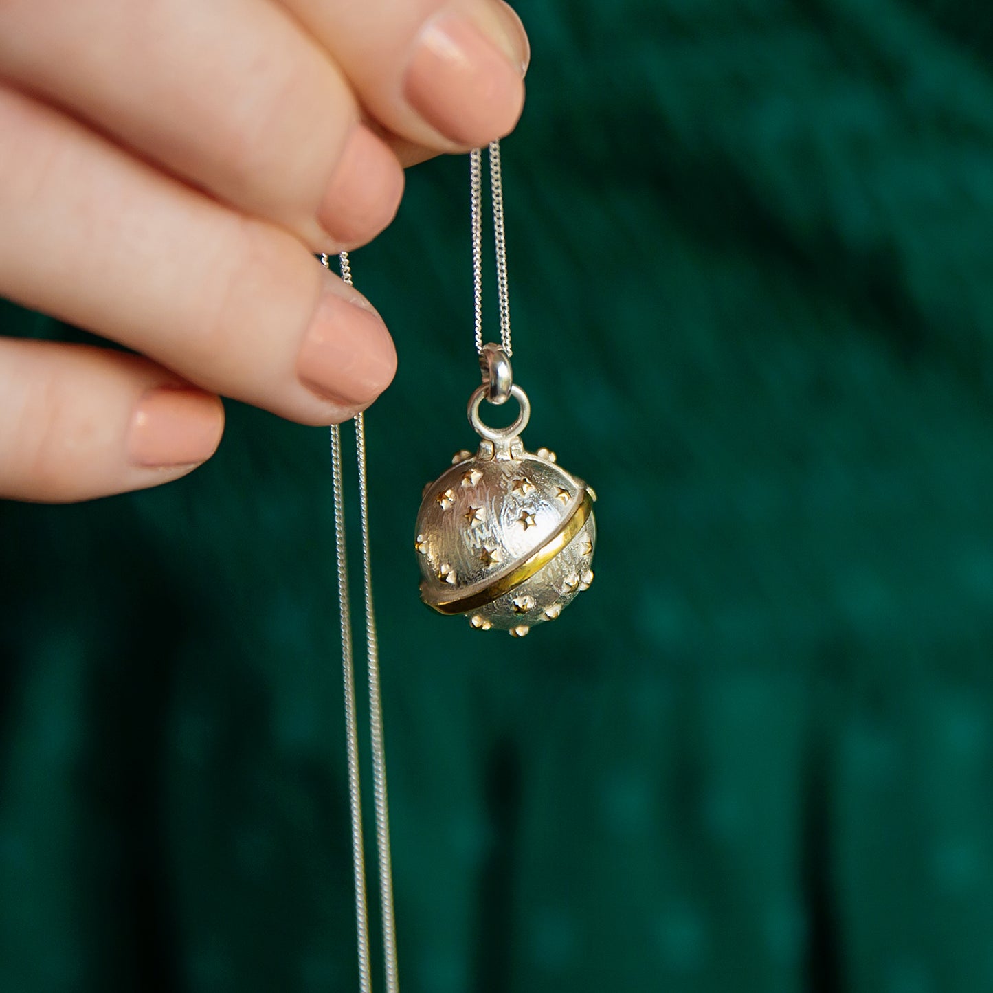 Personalised Interstellar Star Locket Necklace Silver