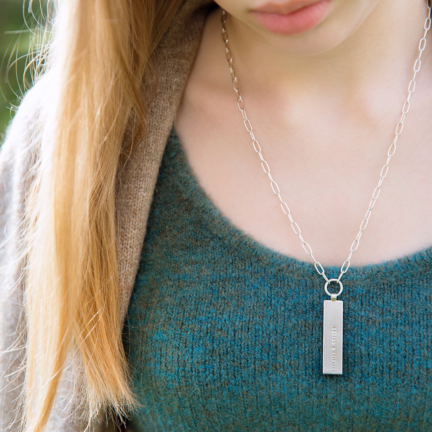Personalised Tag Necklace With Paperclip Chain