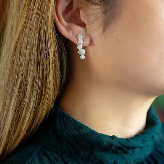 Silver Nugget Earrings - Medium Soremi Jewellery