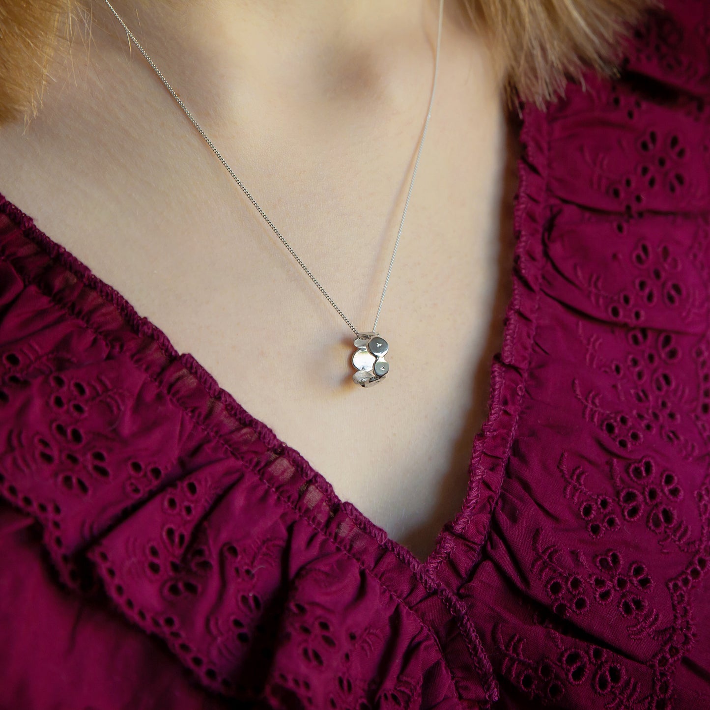 Personalised Nugget Hoop Necklace