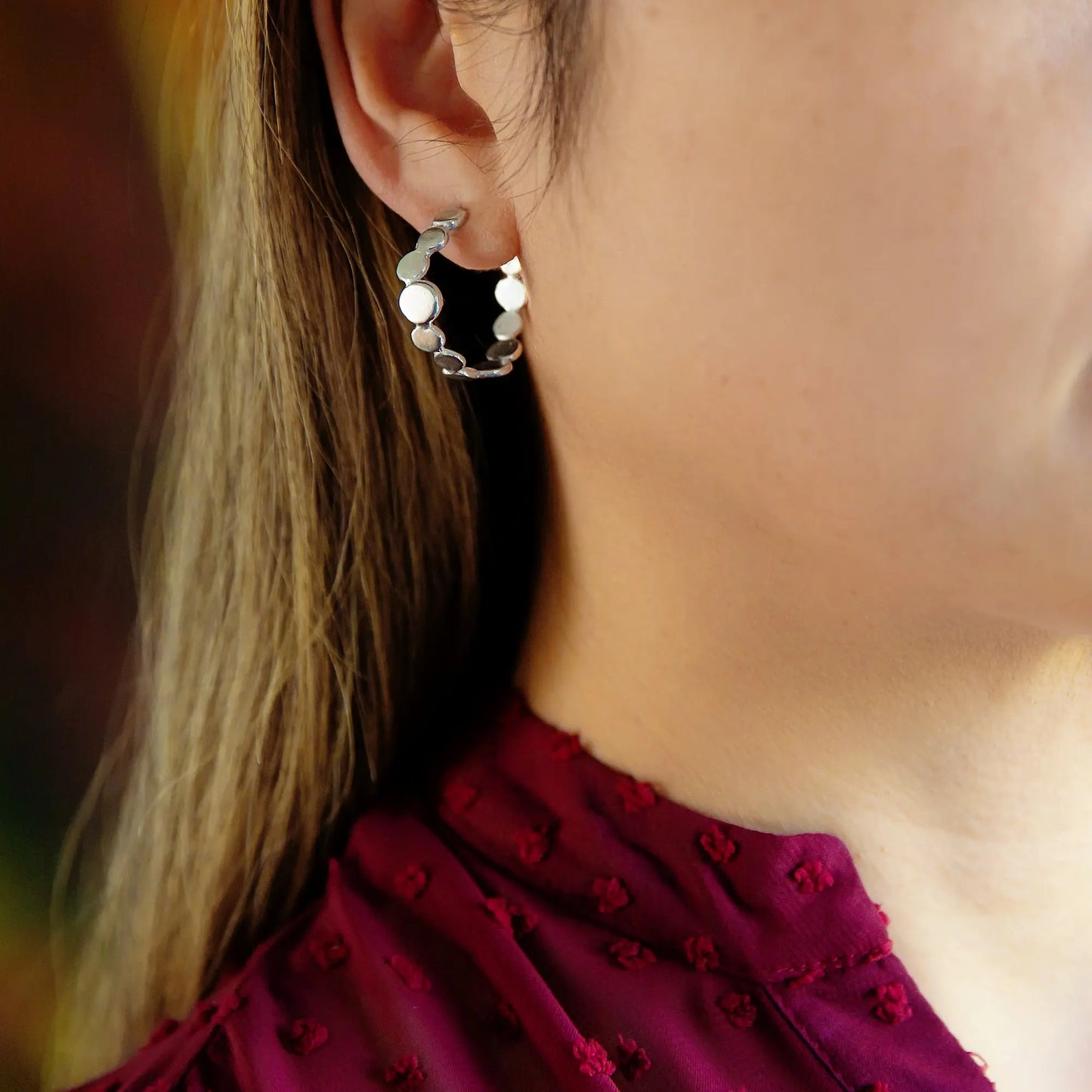 Nugget Hoop Earrings Soremi Jewellery