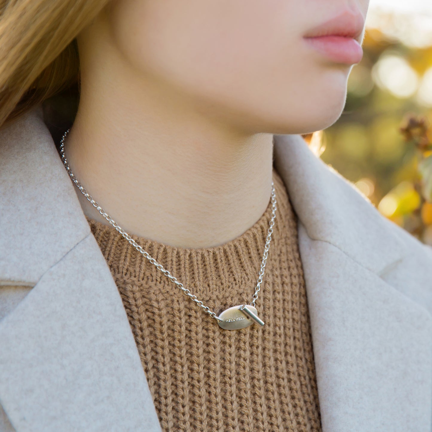 Personalised Oval Toggle Necklace