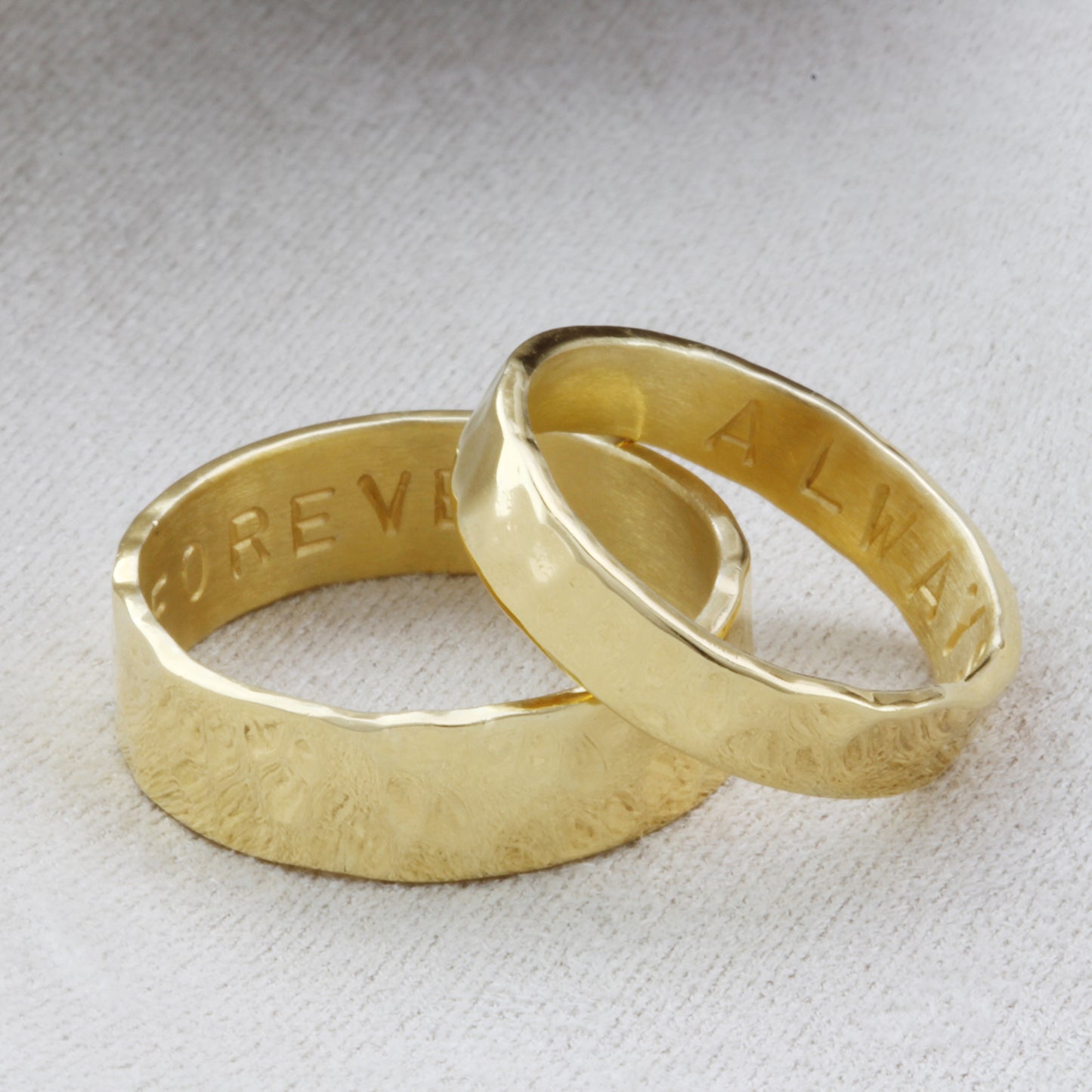 9ct Gold Personalised Matching Couples Ring