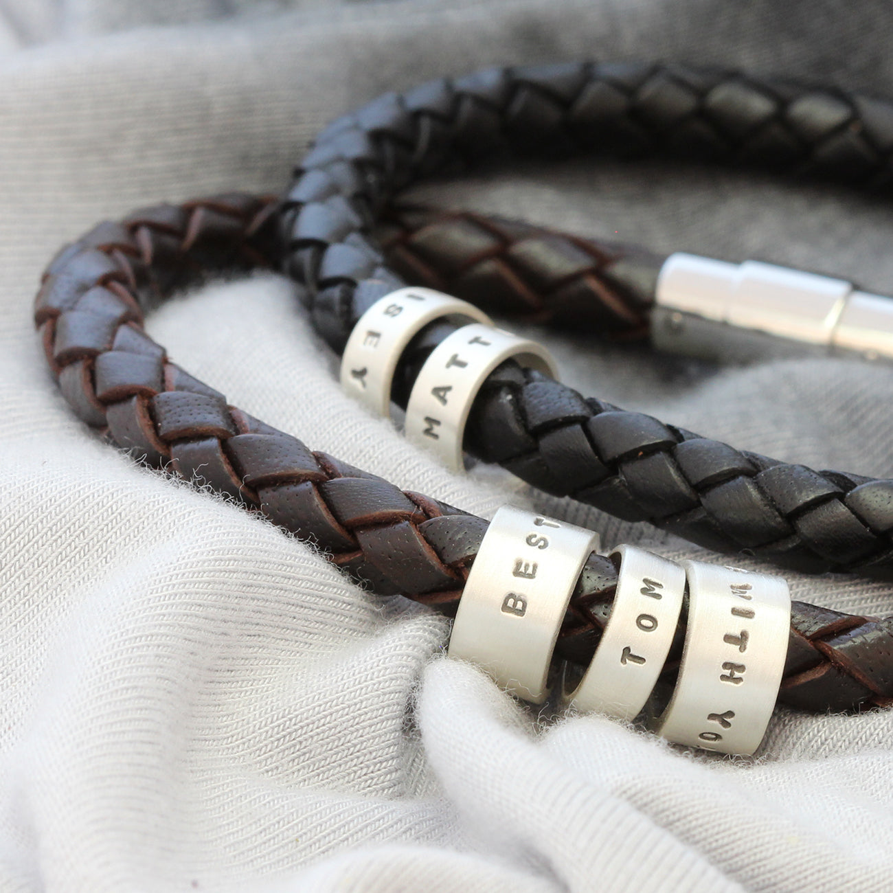 Personalised Mens Hoop Bracelet