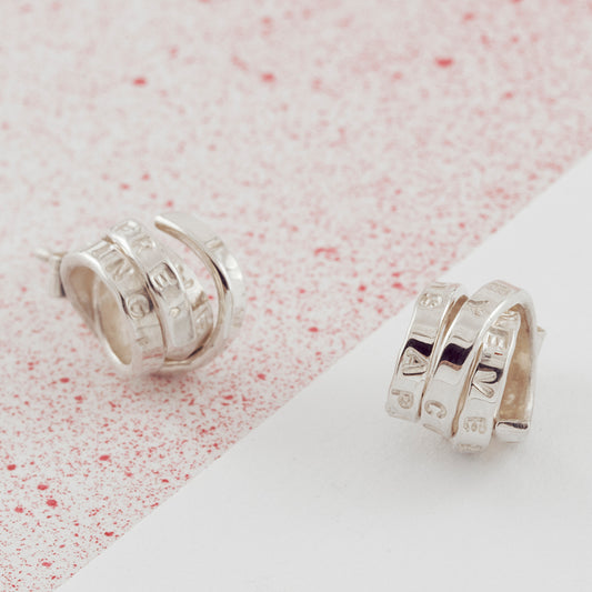 Personalised Scroll Earrings - Soremi Jewellery