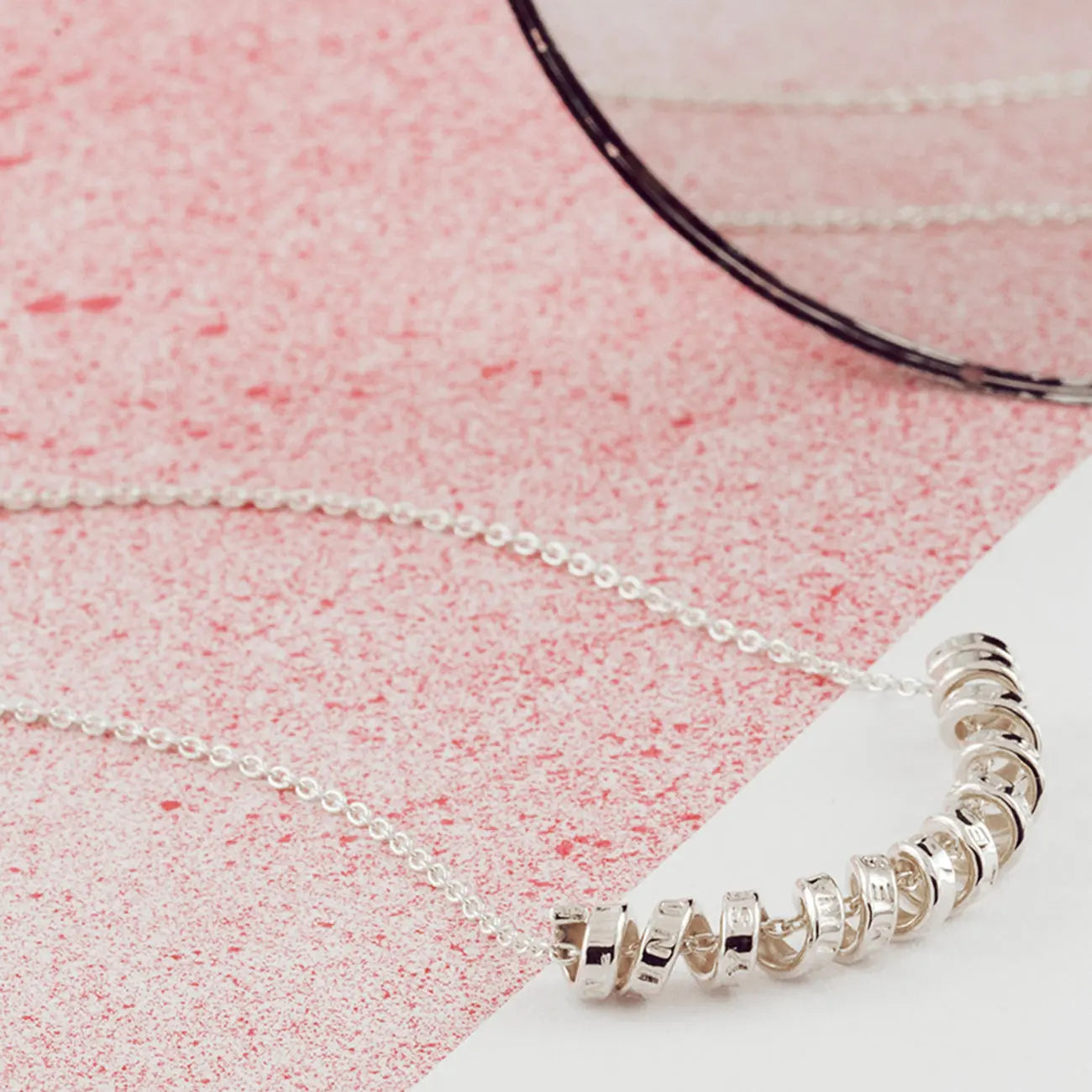 Silver Personalised Scroll 'Smile' Necklace - Soremi Jewellery