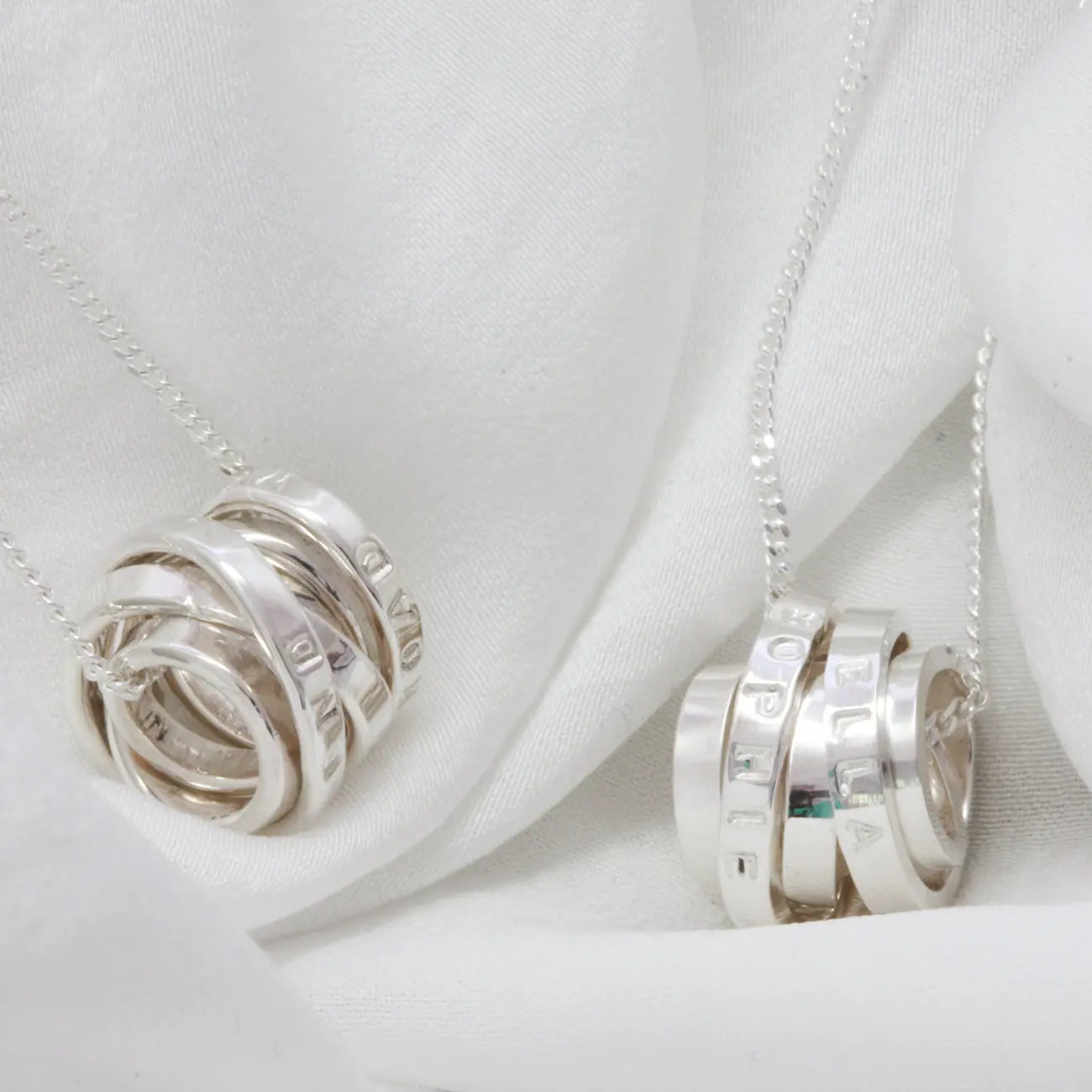 Personalised Silver Scroll Necklace Soremi Jewellery