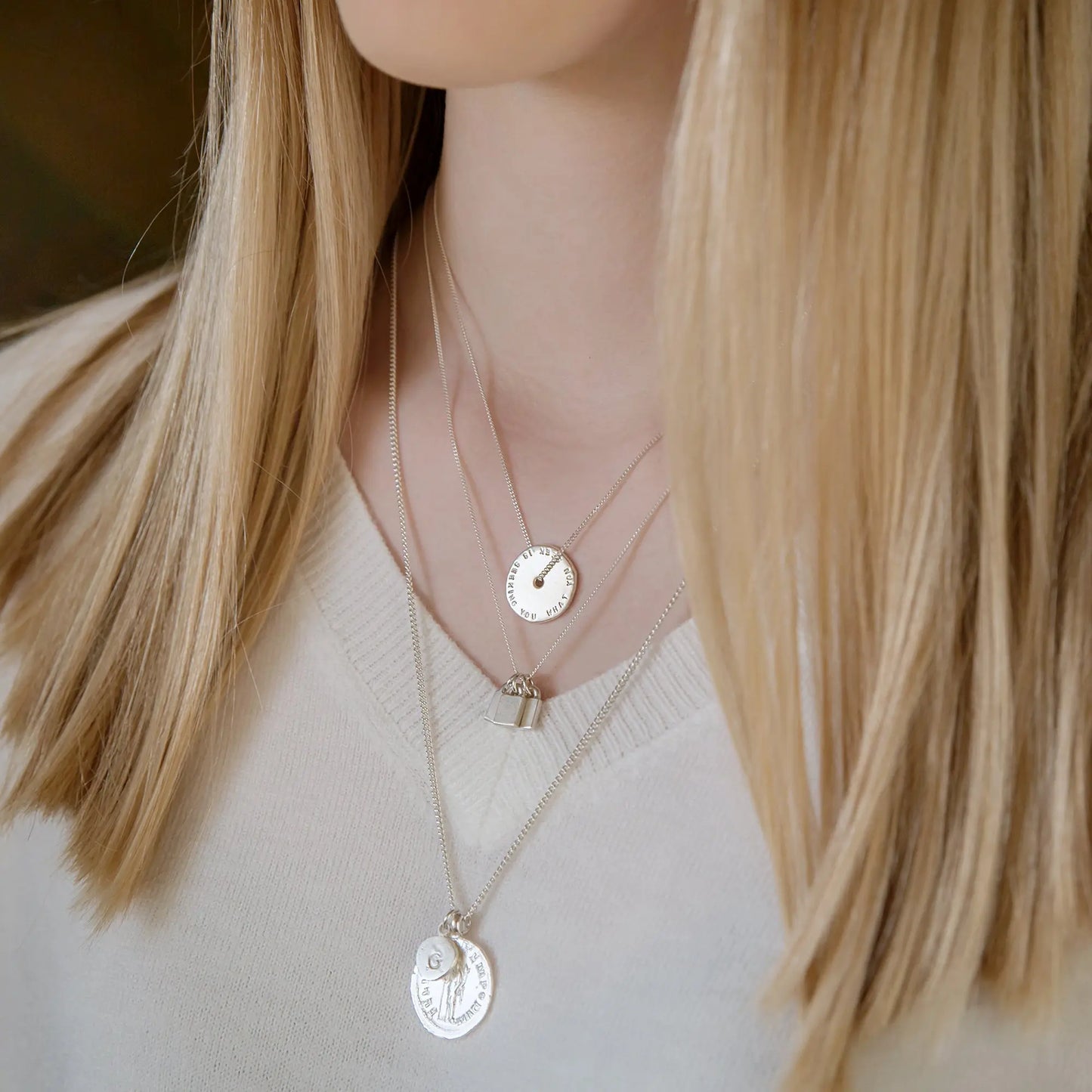 Personalised Spinner Nugget Necklace Soremi Jewellery
