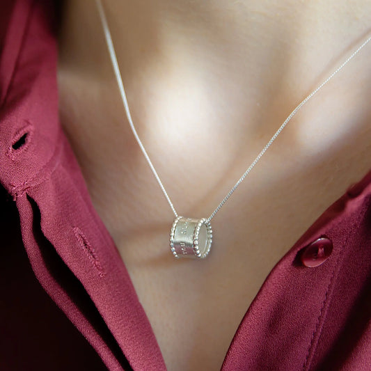 Personalised Story Teller Hoop Necklace Silver Soremi Jewellery