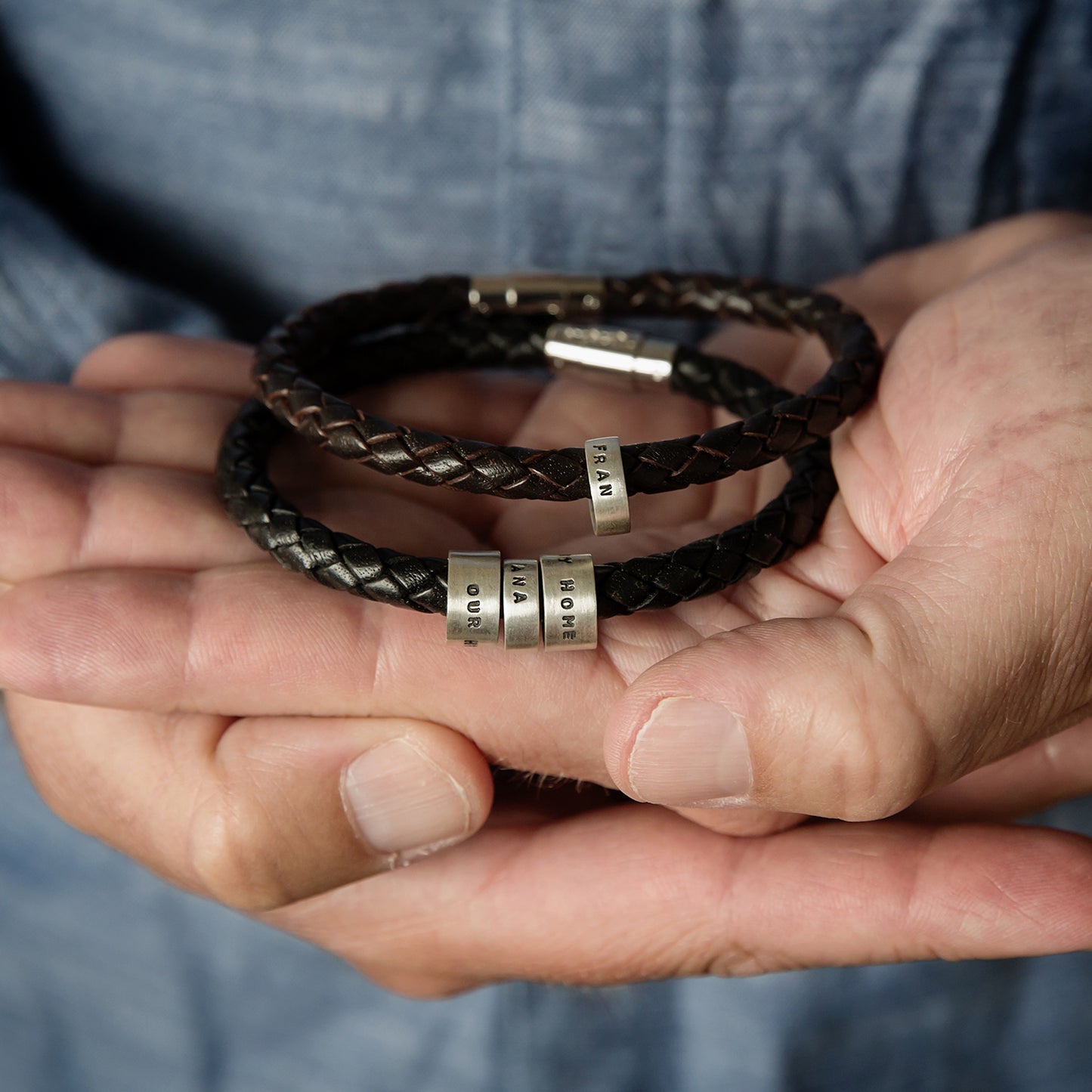 Personalised Mens Hoop Bracelet